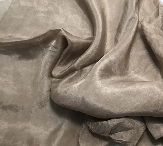 taupe habotai fabric - Hand Dyed TAUPE GRAY China Silk HABOTAI Fabric