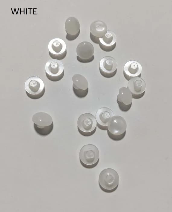 none - Choose Your Color - Tiny Doll or Baby Ball Plastic Button - 8mm / 5/16 inch - Dill Buttons Set of 6