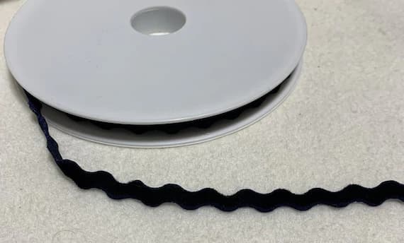 black none - Black Velvet Rick Rack Trim Made in France 3/8"