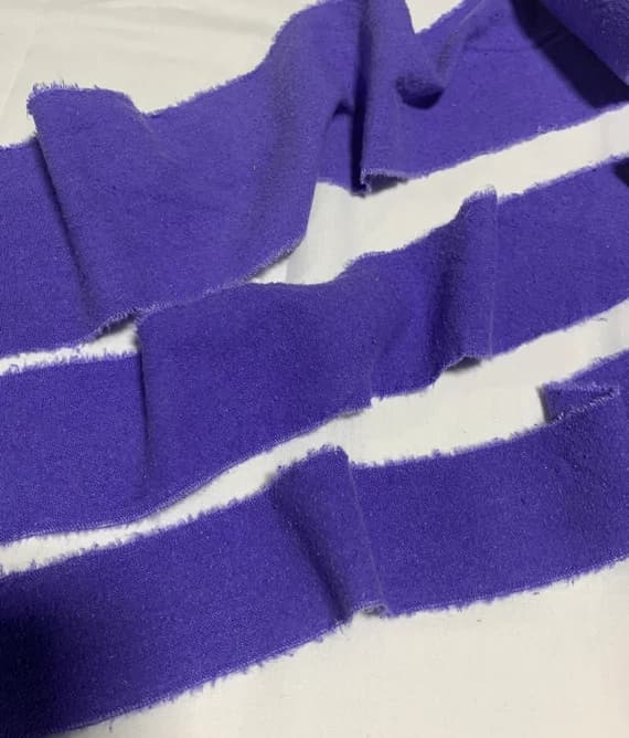 purple none - Hand Dyed Iris Purple 100% Silk Noil Ribbon ( 4 Widths to choose from)