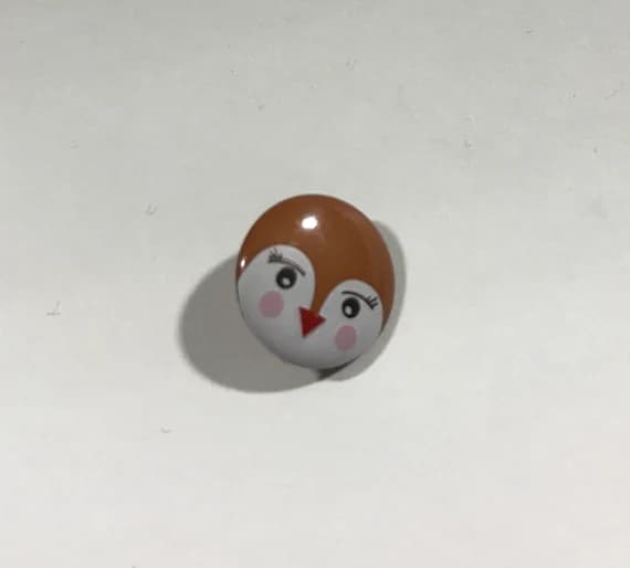 none - Reindeer Face Christmas Plastic Button - Dill Buttons Brand (2 Sizes to Choose From)