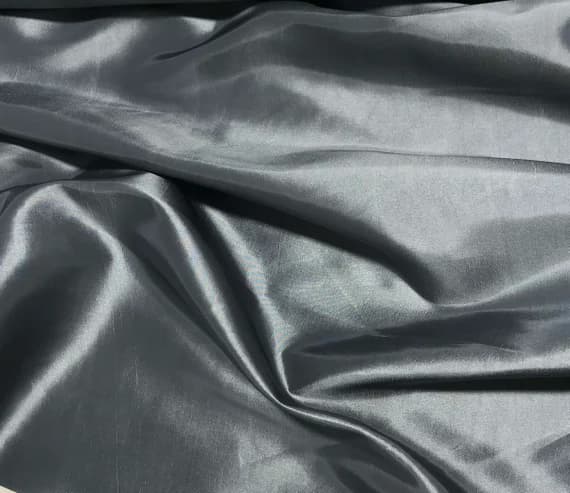 silver taffeta fabric - Silver - Faux Silk Taffeta Fabric