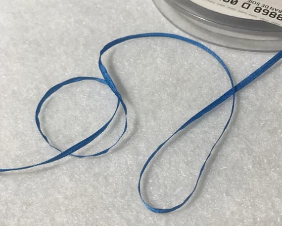 turquoise none - Turquoise Blue Pure Silk Embroidery Ribbon 2mm (1/16") wide Made in France - 3 Yards-