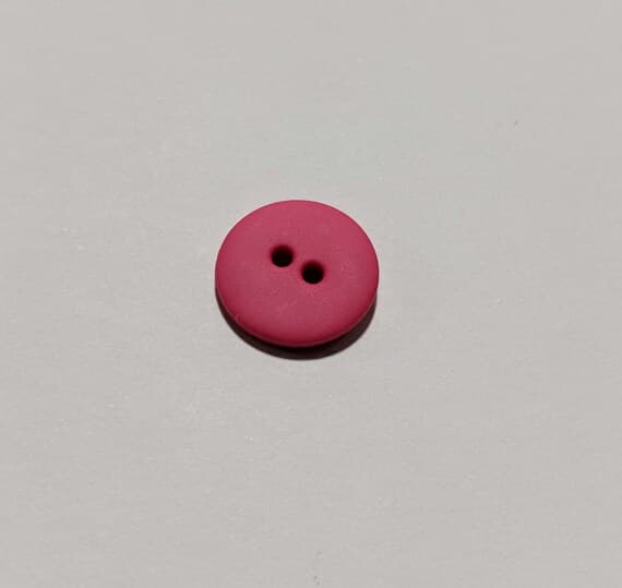 fuchsia none - Fuchsia Pink Round 2 Hole Plastic Button - 15mm / 5/8 inch - Dill Buttons - Set of 4