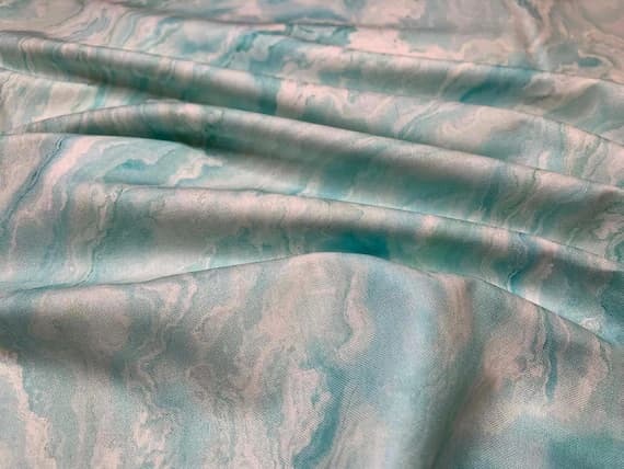 turquoise cotton fabric - Light Turquoise Wave Texture; Tranquil Waters by Deborah Edwards for Northcott Cotton Fabric DP27210-62
