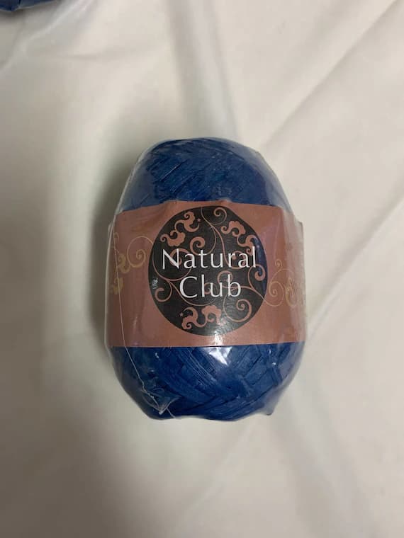 sapphire jersey fabric - Natural Club Paper Raffia - Sapphire Blue