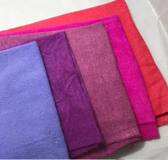 purple velvet fabric - Purple & Pink Sample Set - Hand Dyed Silk Noil Fabric - 9"x45" Each