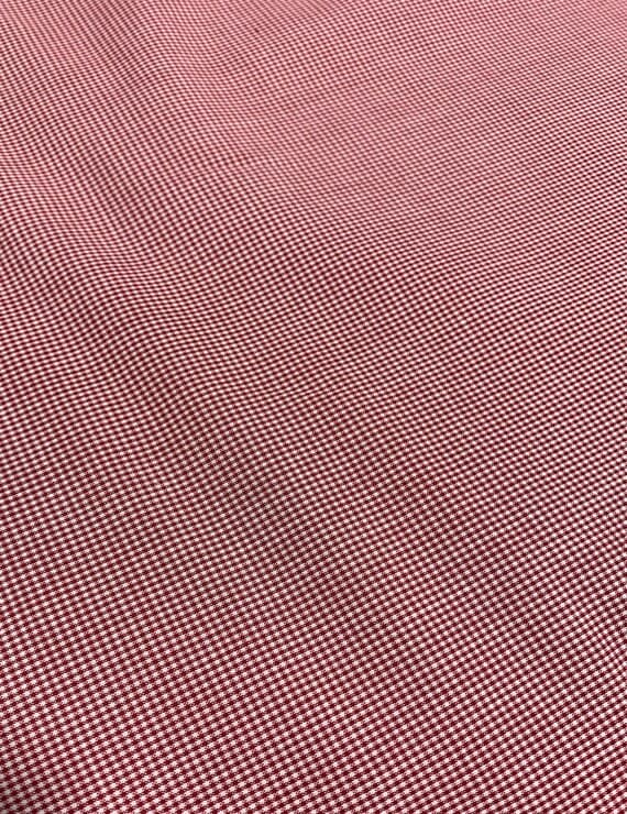 red cotton fabric - Red Gingham Micro Check - Spechler Vogel Pima Cotton Shirting Fabric