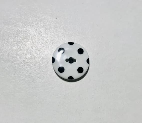 none - Set of 2 Polka Dot Plastic Buttons 25mm/ 1" - Dill Buttons Brand (2 Colors to Choose From)