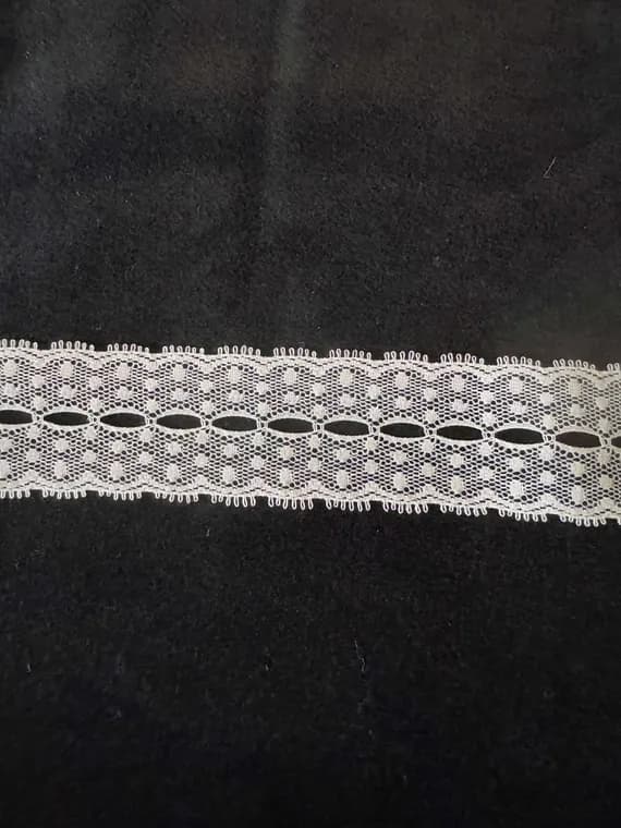 white lace - Vintage White Dots Double Border Heirloom Lace Trim 1-1/8" wide x 2 Yards