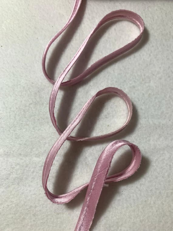 pink none - Vintage Baby Pink Satin Piping Trim - 3/8" wide - 5 Yards