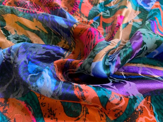 silk fabric - Abstract Geometric - Silk Jacquard Fabric
