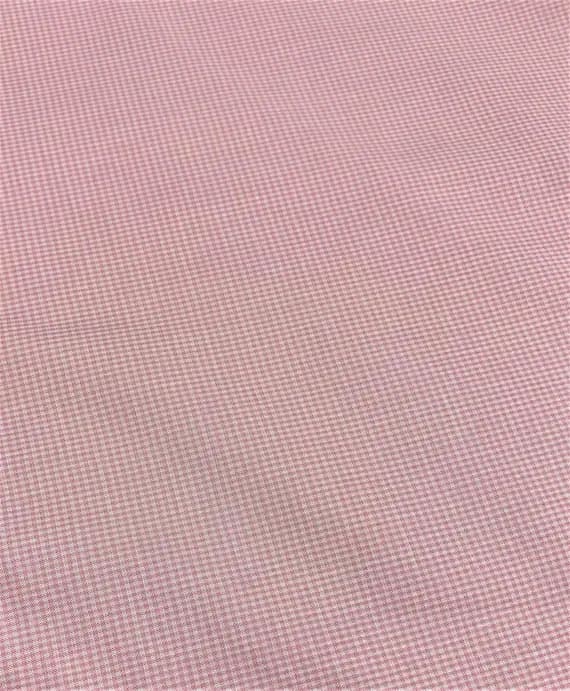 pink cotton fabric - Pink Gingham Micro Check - Spechler Vogel Pima Cotton Shirting Fabric