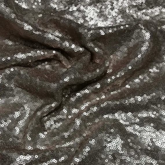 gold sequin - Matte Rose Gold - Sequin Spangle Sewn on Mesh Fabric