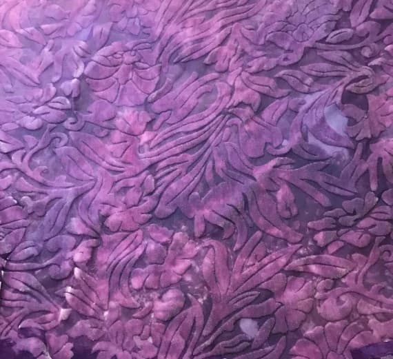 lavender velvet fabric - LAVENDER PURPLE Floral Burnout Hand Dyed Silk Velvet Fabric