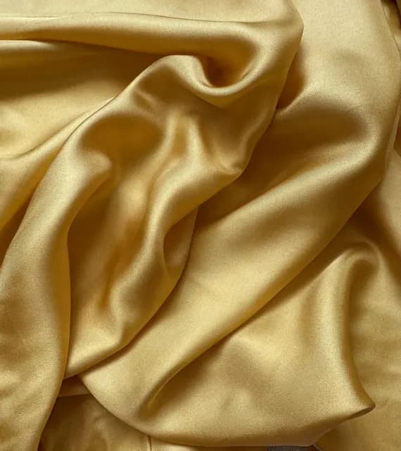 yellow twill fabric - Goldenrod Yellow 100% Silk Twill Fabric 12mm weight