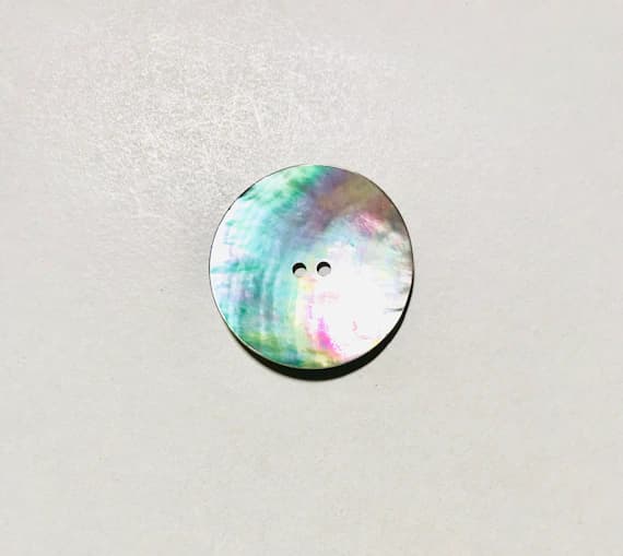 none - 34mm / 1 3/8" Mother of Pearl 2 Hole Button - Dill Buttons