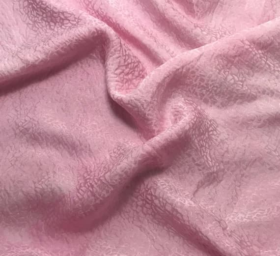 pink silk fabric - Hand Dyed Baby Pink PEBBLES - Silk Jacquard Fabric - 44" wide