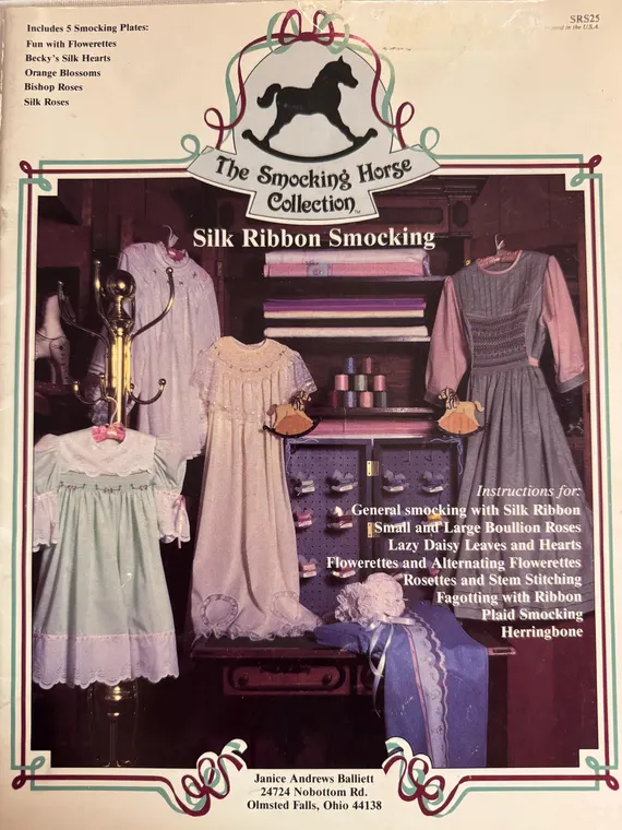 none - The Smocking Horse Collection Silk Ribbon Smocking Vintage Book