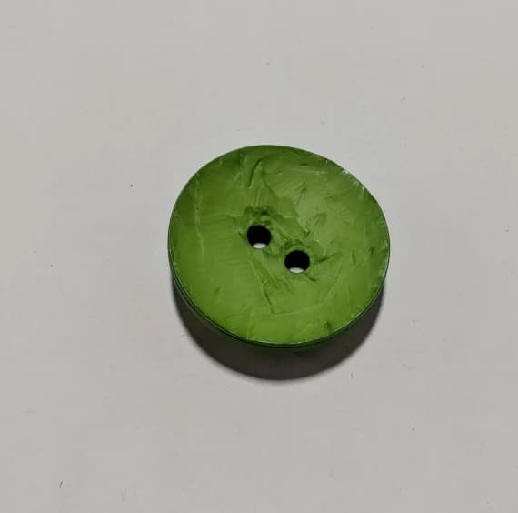 green none - Large Round Lime Green Polyamid Plastic Button - 45mm /1 3/4 inch - Dill Buttons