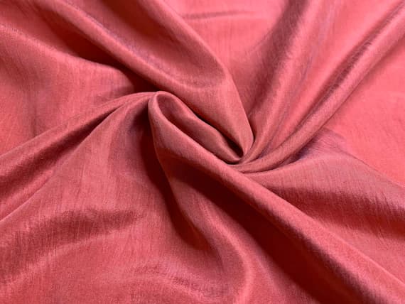 peach habotai fabric - 1/2 yard increments - Terra Cotta Peach Sandwashed Silk Habotai Fabric