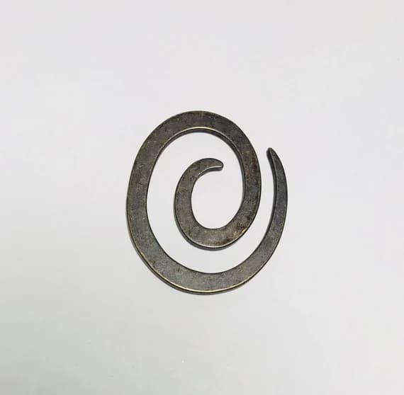 none - Metal Swirl Closure 50mm/ 2" - Dill Buttons Brand (2 Colors to Choose From)