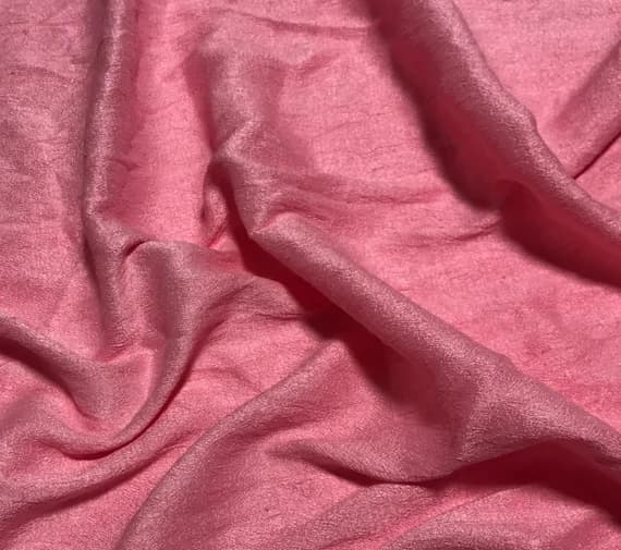 pink dupioni fabric - Hand Dyed Bubblegum Pink - Silk Dupioni Fabric
