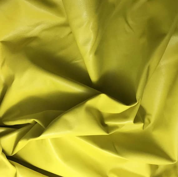 yellow leather - NEON YELLOW Supple Lambskin Leather Hide - 1 Square Foot 12"x12"