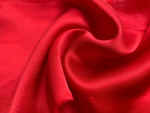 scarlet charmeuse fabric - Scarlet Red - Silk Charmeuse Fabric