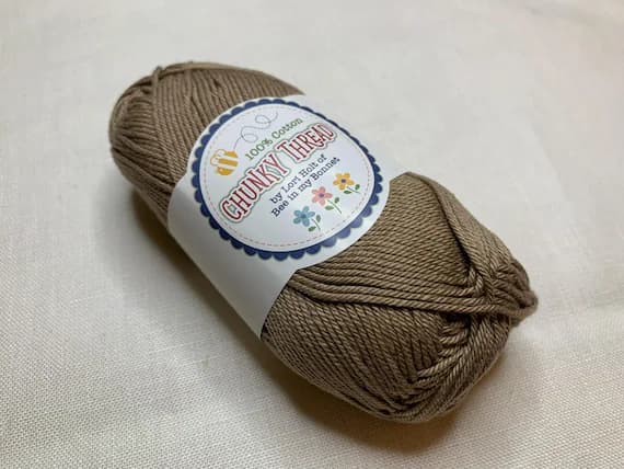 taupe none - Pebble Taupe Lori Holt Cotton Sport Weight Chunky Thread Yarn 25452