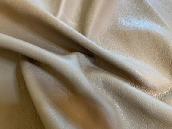 beige leather - Beige Cow Hide Leather Hide 6 Square Feet #3