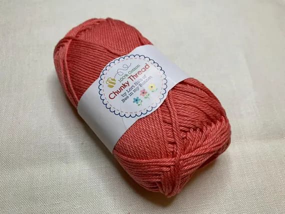 pink none - Lipstick Pink Lori Holt Cotton Sport Weight Chunky Thread Yarn