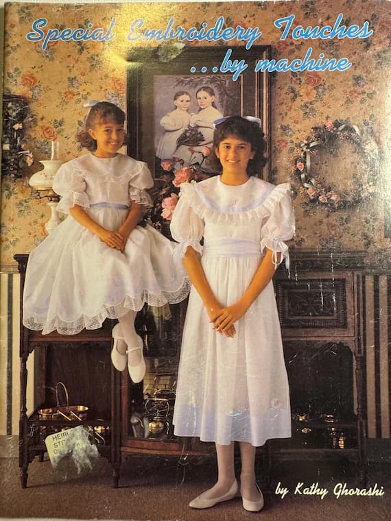 none - Special Embroidery Touches ...by machine - vintage book by Kathy Ghorashi