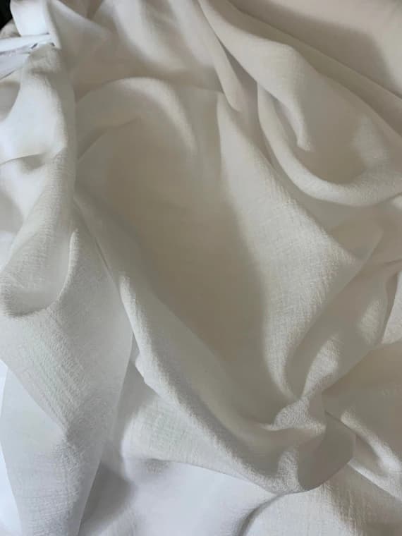 white cotton fabric - White Bubble Gauze 100% Cotton Fabric