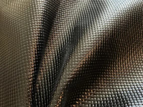 black leather - Black Basketweave - Cow Hide Leather Hide 15 Square Feet