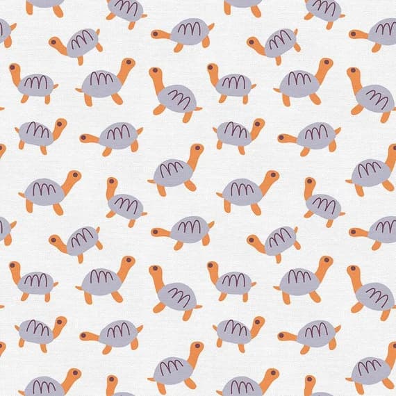 white cotton fabric - Turtles on White - Animal Kingdom - By Jessica Nielsen for Paintbrush Studio 100% Cotton Fabric