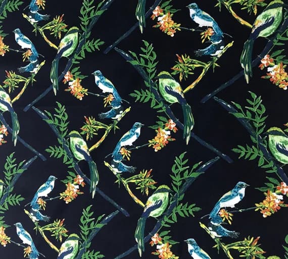 cotton fabric - Night Talks Bloomsbury Birds - Art Gallery Cotton Fabric
