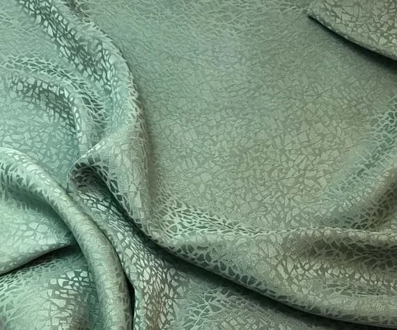 sage silk fabric - Hand Dyed Sage Green Pebbles - Silk Jacquard Fabric