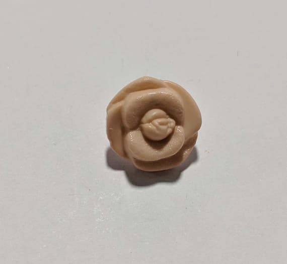 peach none - Pink Peach Rose Flower Plastic Button - 15mm /1/2 inch - Dill Buttons - Set of 2