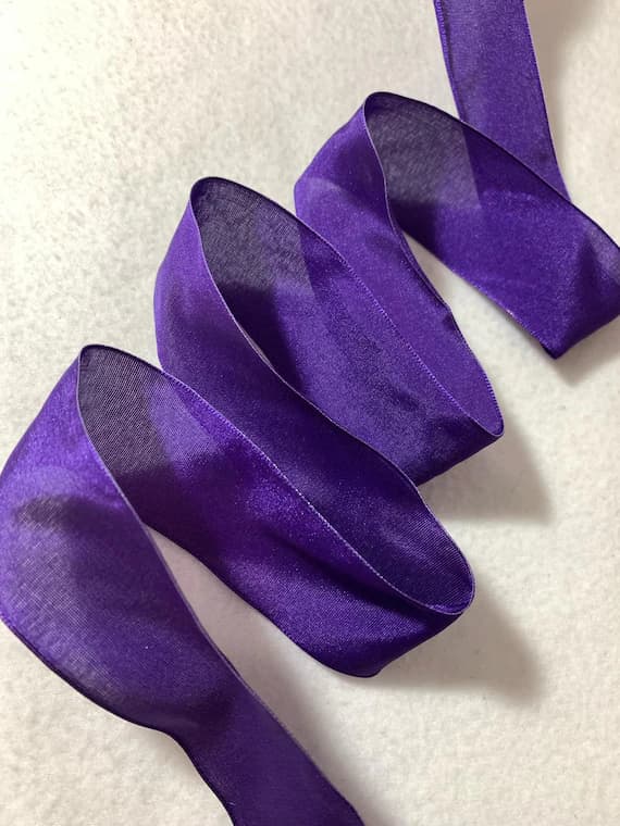 royal none - Royal Purple Wired Ribbon - 1.5" wide - 5 Yards