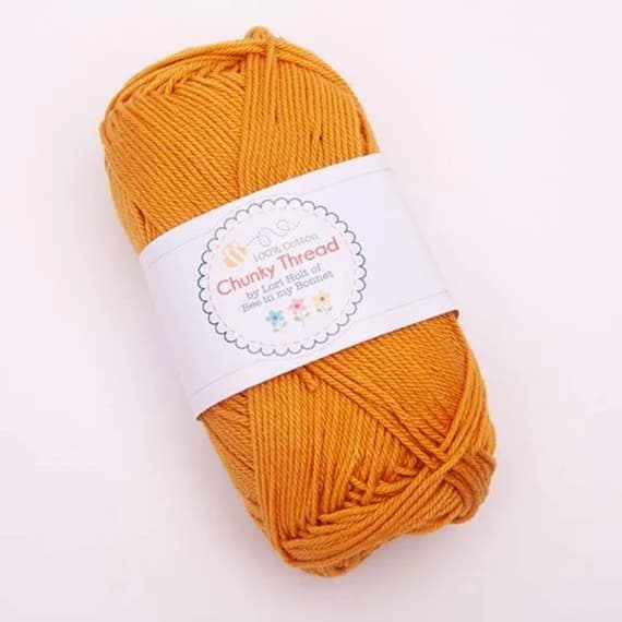 none - Butterscotch Lori Holt Cotton Sport Weight Chunky Thread Yarn