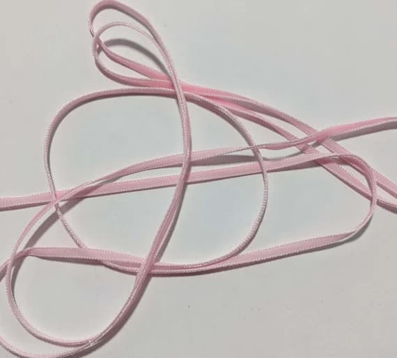 pink none - 2 yards French VELVET Ribbon PINK by the yard 3/16 inch