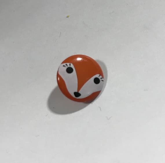 none - Fox Face Plastic Button - Dill Buttons Brand (2 Sizes to Choose From)