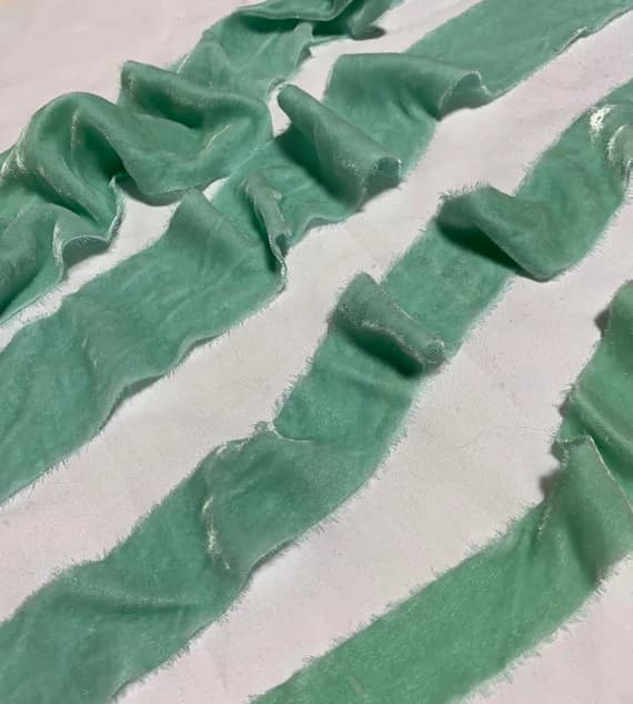 none - Hand Dyed EASTER EGG Silk Velvet Ribbon ( 4 Widths to choose from)