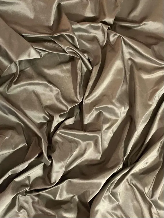 taupe taffeta fabric - Iridescent Taupe - 100% Silk Taffeta Fabric
