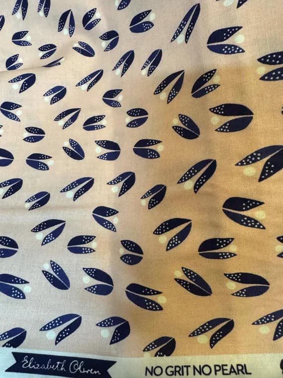 cotton fabric - No Grit No Pearl - Underwater Oyster Shells - Cloud 9 Organic Cotton Fabric