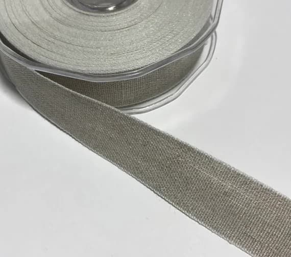 none - LINEN Ribbon (1" wide) -by the yard-
