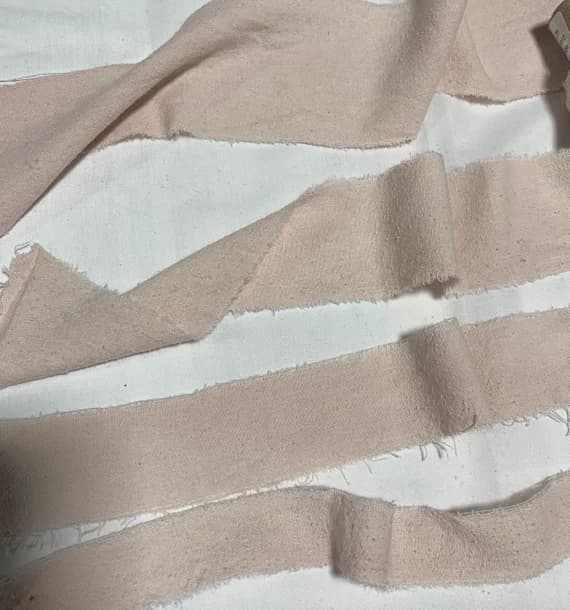 blush none - Hand Dyed Blush Pink 100% Silk Noil Ribbon ( 4 Widths to choose from)