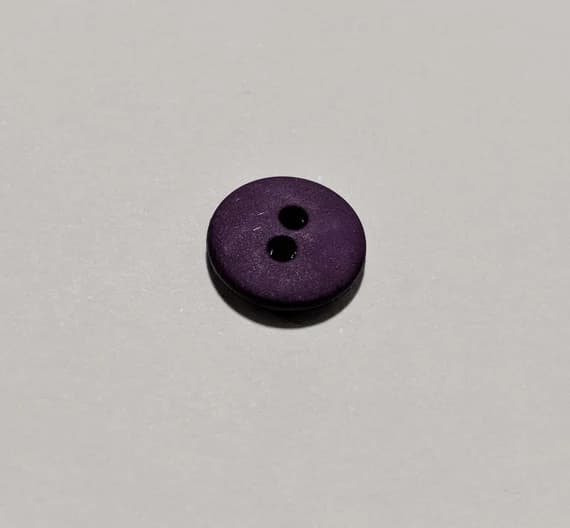 purple none - Eggplant Purple Round 2 Hole Plastic Button - 13mm / 1/2 inch - Dill Buttons - Set of 4