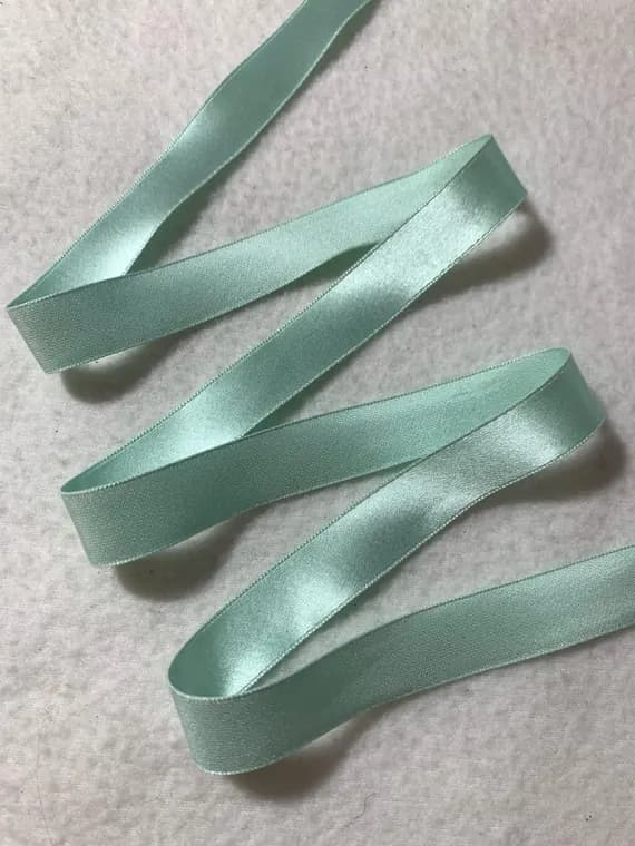 mint none - Mint Green 100% Pure Silk Single Faced Satin Ribbon - 15mm/5/8" Made in Japan